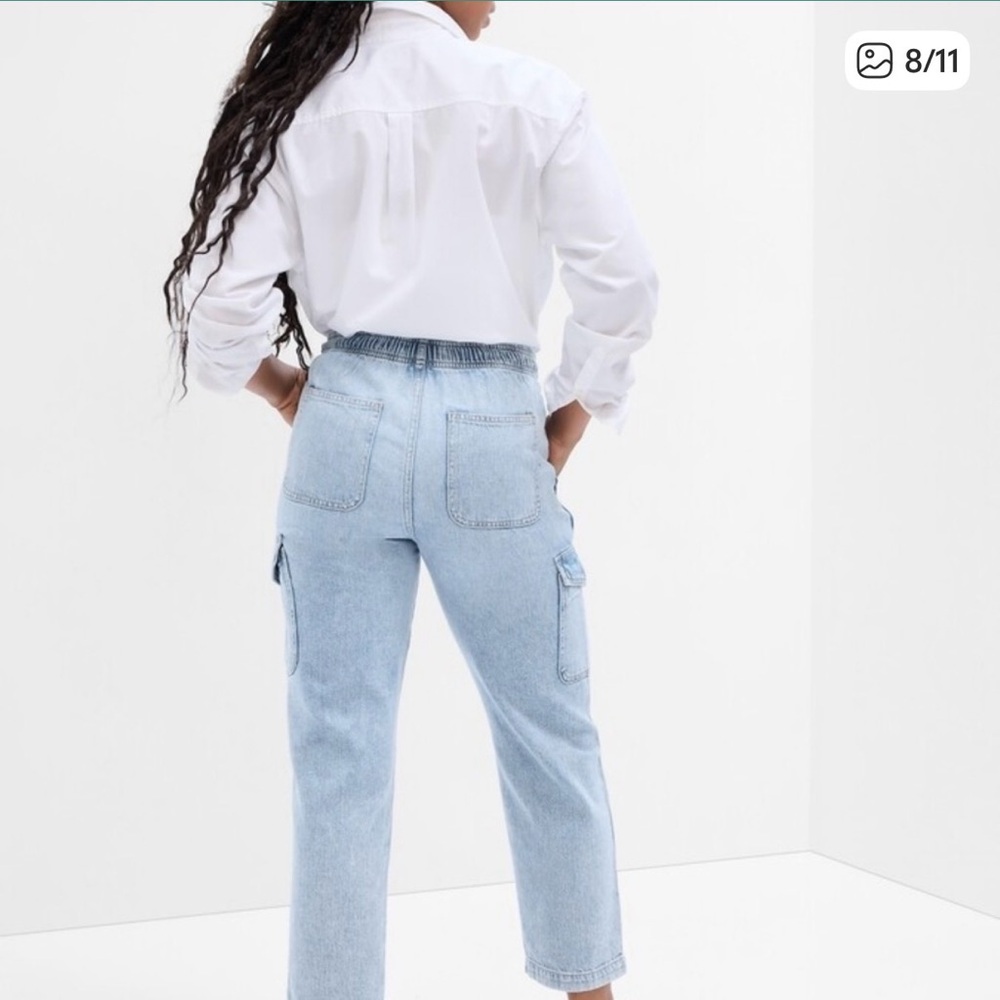 GAP easy jean light blue cargo size small - Picture 5 of 5